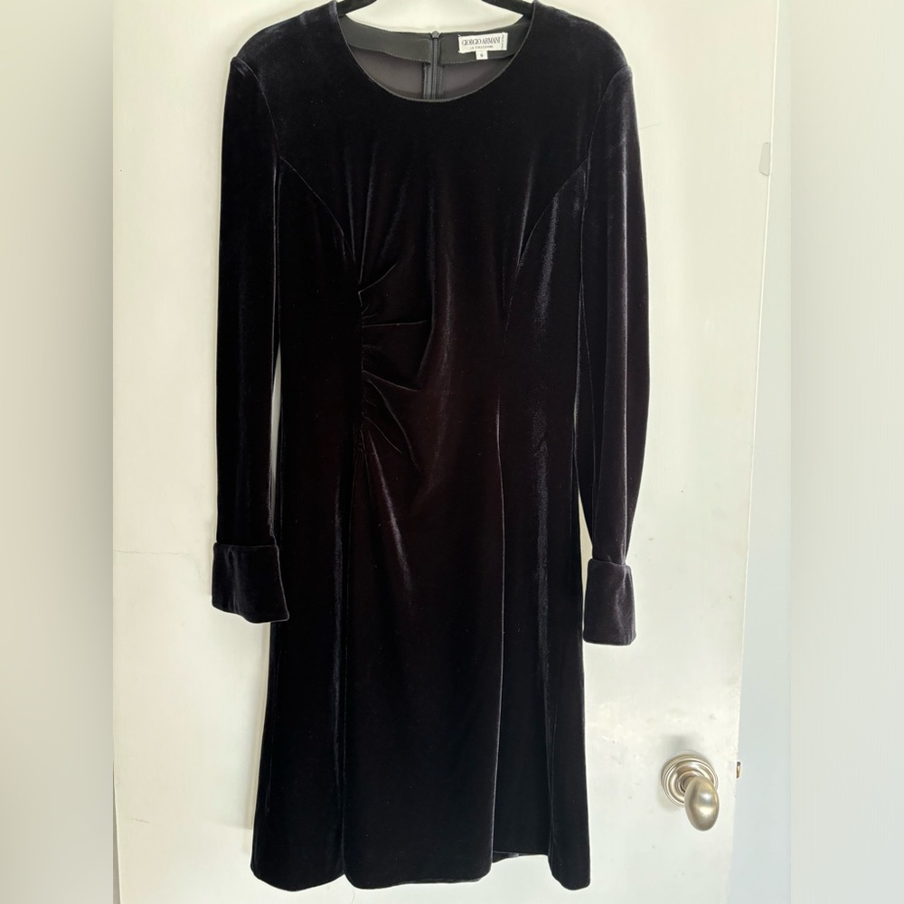 Giorgio Armani Velvet Dress Made in Italy Size 6